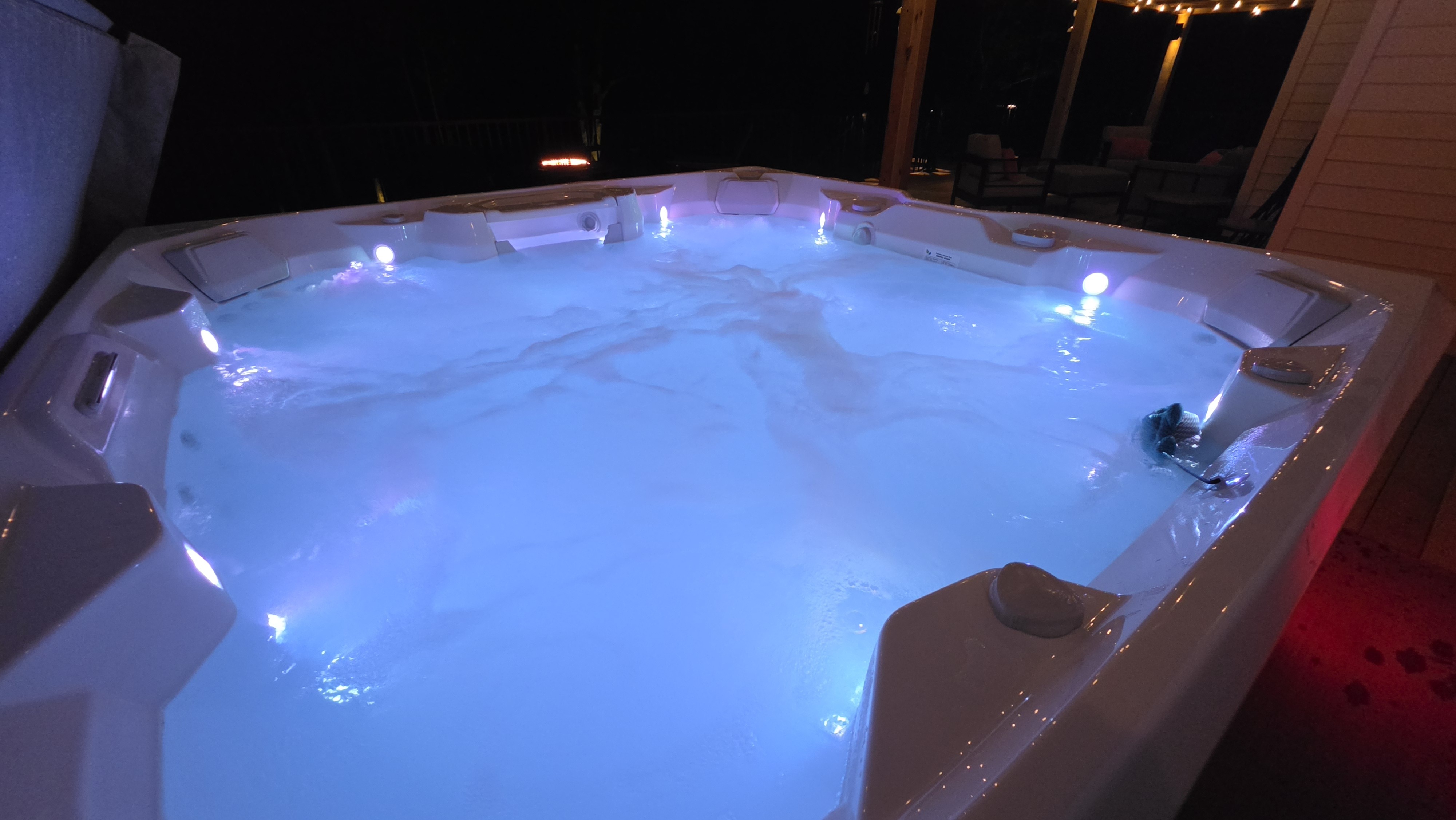 Private hot tub at The Dove